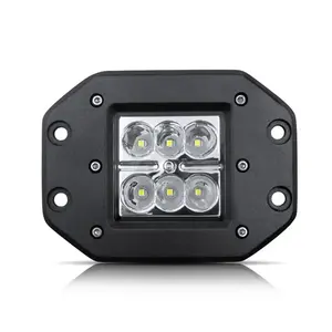 חם מכירה 18w led עבודה אור 12v 24v 4x4 offrewroad flush הר עבודה קרוון משאית atv רכב טנדר