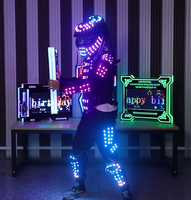 Costume de Robot de danse à LED à changement de couleur Costume de Robot lumineux pour la scène et la fête