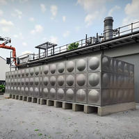 Réservoir d'eau en acier inoxydable 304 avec dispositif de soulagement de pression, résistant à la corrosion, garantie 1 an