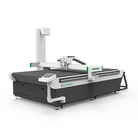 Automatische leder snijmachine met vibrerende snijbladen en perforatiekop