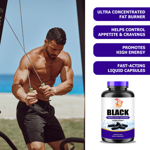 Capsules noires en gélatine en gros d'usine pour contrôler les envies liées au stress, compléments alimentaires naturels à base de plantes, capsules diététiques - Product Image 2