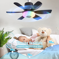 Contrôleur de vitesse de moteur CC avec fonction de synchronisation du haut-parleur, maison intelligente, salle de bain moderne, ampoule LED E27, ventilateurs de plafond RGB