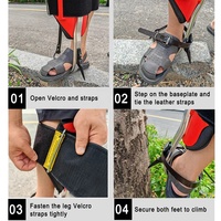 Kit d'équipement d'escalade d'arbre extérieur robuste Portable en alliage d'aluminium Gaffs Spikes Chaussures Harnais Type de batterie de cuisine