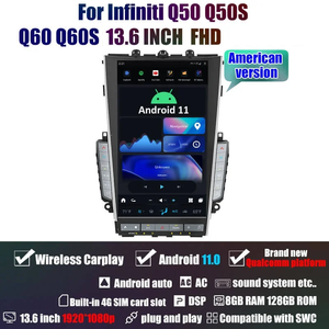 Автомагнитола AuCar на Android 11 Tesla экран GPS Navi для Mark 6 Infiniti Q50 Q50L Q60 Q60L 2020-2022 мультимедийный стереоплеер - Product Image 3