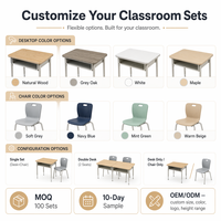 Table et chaise d'étude 2 en 1 pour enfants, hauteur réglable, pieds télescopiques, design ergonomique pour la maison, l'école, le centre de formation, la maternelle