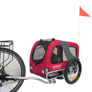 Bike Pet Trailer, for Small and Large Dogs, Folding Frame Carrier, <strong>Quick</strong> Release Wheels, Universal Bicycle <strong>Coupler</strong>, Adjustable - Product Image 2
