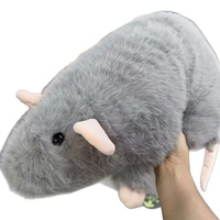 Peluche de Rat Amusante Personnalisée OEM, Jouet en Peluche Souris Réaliste, Poupée en Peluche Douce, Cadeau d'Anniversaire Nouveauté, Vente en Gros