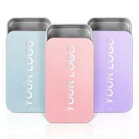 Envase Metálico Deslizante Personalizado con Logotipo, 10g 15g 30g, Envase Pequeño para Bálsamo Labial, Caja Metálica Rectangular con Tapa Deslizante