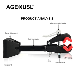 AGEKUSL Support mural intérieur pour vélo Support en acier et aluminium pour vélo de route MTB 26x9.5x14cm Support de stationnement pour vélo - Product Image 2