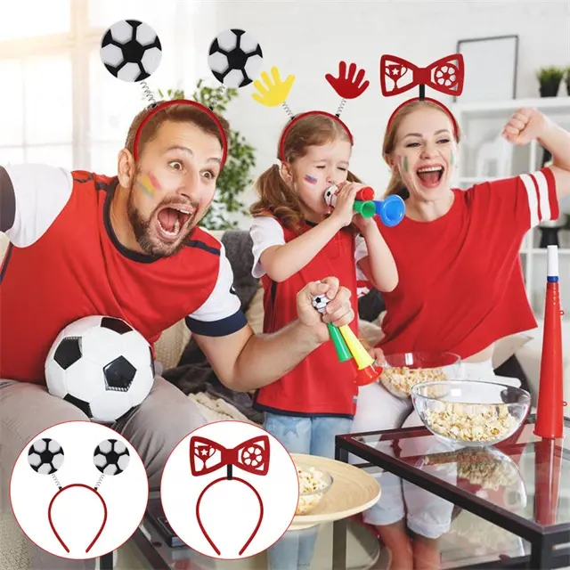 Mới sự kiện thể thao Headband nhựa tóc ban nhạc bóng đá fan hâm mộ cổ vũ bóng đá cup phụ kiện