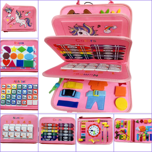 Montessori Éducation Sensorielle de la Petite <span class=keywords><strong>Enfance</strong></span>-Nouveau Tableau <span class=keywords><strong>d</strong></span>'Activité Occupé Livre Peluche Voyage Apprentissage Tableau <span class=keywords><strong>d</strong></span>'Activités - Product Image 6