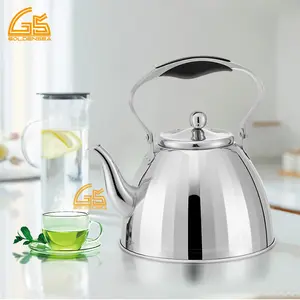 Hervidor de agua para café y té personalizado, teteras de acero inoxidable de metal chino árabe, teteras para estufa de gas