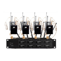Système de microphone sans fil professionnel UHF 2/4/8 canaux pour karaoké et conférence, avec micro col de cygne sans fil