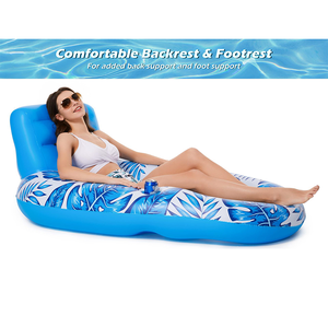 Pool Floatie Lounger Floats Raft Floating Chair Water Floatie Adult Inflatable Pool Float with Cup Holders - Product Image 6