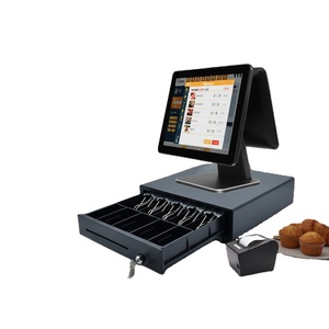 Sistema POS de Doble Pantalla de 15.6 Pulgadas para Supermercado, Todo en <span class=keywords><strong>Uno</strong></span>, Caja Registradora, Punto de Venta - Product Image 1