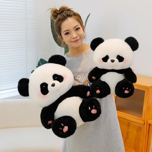 Black and White Cat-shaped Plush <b>Toy</b>, Cute Black and White cat Pillow Ornament, Suitable for Home Decoration, Festival Gift - Product Image 4