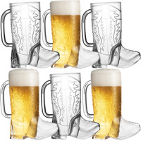 Vente en gros 17oz transparent PS créatif forme allemande verre plastique bière verre tasse Cowboy botte tasse pour la fête