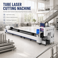 Mesin Pemotong Pipa Laser Serat Tertutup 6012 6016 6022 6030 6036 6042 Pemotong Pipa CNC untuk Pipa Bulat, Persegi, dan Persegi Panjang