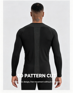 Maglietta Intima da <span class=keywords><strong>Uomo</strong></span> a Maniche Lunghe, Vestibilità Slim, Collo Tondo, Morbida ed Elastica, Tinta Unita, Casual - Product Image 5