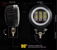 Barre lumineuse de travail Led, 30W, barre d'éclairage pour voiture, camion