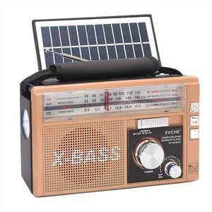 Lampe torche solaire d'urgence multifonctionnelle avec lecteur de carte, radio pleine bande, style rétro et portable - Product Image 2