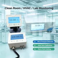 Transmisor Digital de Presión Diferencial, Sensor de Presión con Pantalla LCD, Transductor de Temperatura y Humedad, 4-20mA RS485, FFU para Cuarto Limpio