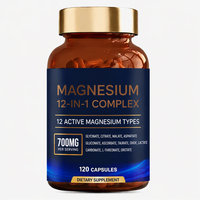 Suplemen Kapsul Magnesium Glycine 2 in 1 Kompleks, Tersedia, Mendukung Relaksasi Otot & Tidur Nyenyak, Suplemen Herbal