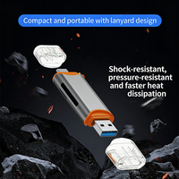 Lector de Tarjetas de Memoria SD y microSD con Doble Interfaz USB C y USB A, Adaptador OTG, Lector/Escritor USB 3.0 para Teléfono, Laptop y PC