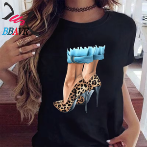 T-shirt pour femmes à manches courtes et col rond, imprimé numérique 3D, pour l'été, pour les activités de plein air - Product Image 4