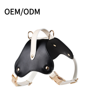 Ensemble de harnais, collier et laisse pour animaux de compagnie en cuir, réglable, respirant, confortable pour chiots, petits, moyens et grands chiens - Product Image 1