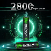 Paquete de Baterías Recargables NiMH AA BEVIGOR de 2800mAh 1.2V 1500 Ciclos con Terminal de Soldadura para Linterna