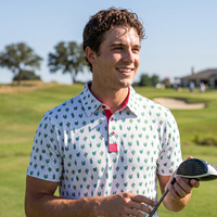 Polo de golf pour homme personnalisé de haute qualité, taille et couleur sur mesure, impression par sublimation, polyester et élasthanne, vêtements de sport respirants