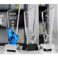 Usine en gros directement personnalisé cristal trophée résine plaque d'or métal sport Souvenir société réunion annuelle trophée Awards