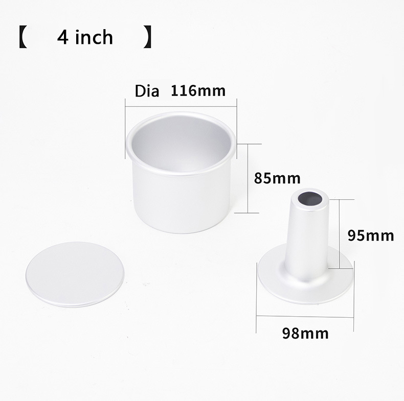 Plata, juego de 4 pulgadas