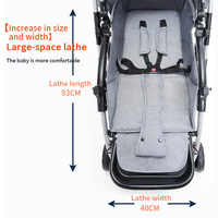 Poussette de voyage pliable et inclinable, légère et amortissante, pour bébé et tout-petit