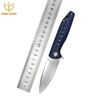 Couteau de survie pliable de poche Yeehand OEM en acier D2 avec manche en G10