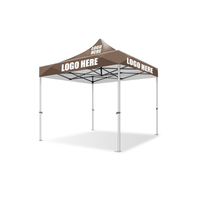 Gazebo extérieur pop-up 13x13 pieds, résistant à l'eau, avec logo coloré personnalisé, au design soigné, structure la plus robuste, avec drapeaux