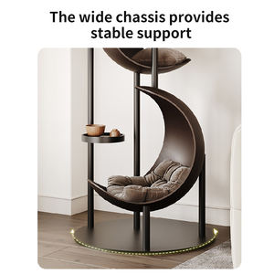 Premium Human-Pet Treehouse: Marco de escalada para gatos de madera maciza con cama calentada integrada, lavable, de diseño - Product Image 6