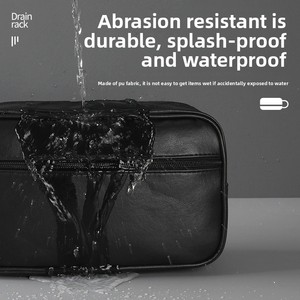 <span class=keywords><strong>Pochette</strong></span> Cosmétique Portable en <span class=keywords><strong>Cuir</strong></span> PU Durable, Vente en Gros, Pas Cher, Trousse de Toilette de Voyage Tendance <span class=keywords><strong>pour</strong></span> Hommes et Sacs de Maquillage <span class=keywords><strong>pour</strong></span> Femmes, Logo Personnalisé - Product Image 6