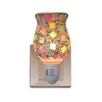 Promotion : Lampe chauffe-cire électrique en verre mosaïque, sans flamme, écologique, pour cire de soja et huiles parfumées d'ambiance