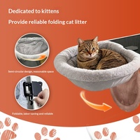 Lit suspendu pour chat à fixer sur table, hamac pliable pour chat à fixer sur le bord du bureau, nid de repos surélevé, endroit doux pour dormir pour chats d'intérieur