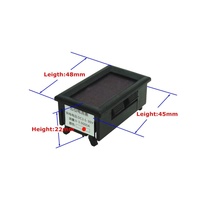0.36" DC 0-3.0000A Amperemeter Digital LED Mini 5-Digit Empat-Kawat dengan Tegangan Suplai 3.5-30V Bahan ABS
