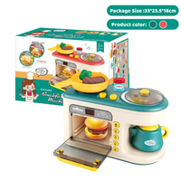 Jouet de cuisine d'imitation avec cuisinière, ensemble de jeu de simulation d'appareils électroménagers avec lumière et musique, accessoires alimentaires pour jeu de rôle pour enfants