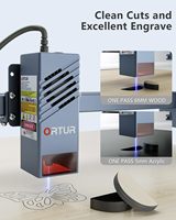 Machine de gravure et de découpe laser de bureau Ortur H10 10W pour projets de bricolage sur bois, papier, cuir et carton