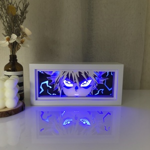 150 caja de luz de anime al por mayor artesanías de papel Zorro <span class=keywords><strong>Luffy</strong></span> LED corte de papel luz nocturna decoración de la habitación regalo para fanáticos de la animación - Product Image 6