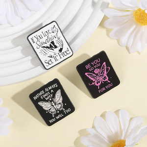 Broches de Esmalte con Frases Divertidas de Mariposas: "La Naturaleza Siempre Encuentra una Vía" y "Si Amas Algo, Suelta el, Lévalo Contigo", Joyería, Regalos - Product Image 3