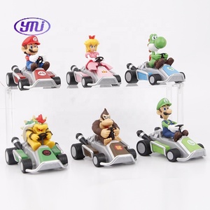 ของเล่นรูปการ์ตูนอนิเมะ6รูปแบบซูเปอร์มาริโอยานพาหนะดึงกลับ Luigi yoshi - Product Image 2