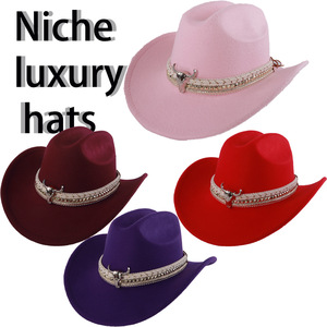 Sombreros de Vaquero de Ala Ancha, Protección Solar de Poliéster, Verano 2025, Diseño Original, Accesorio de Moda para Mujer - Product Image 1