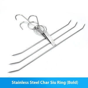 Venta <span class=keywords><strong>al</strong></span> por mayor de brochetas gruesas de acero inoxidable estilo Hong Kong de una sola capa de tres capas herramientas de barbacoa para asar pollo de cerdo asado - Product Image 2