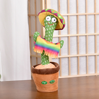 Jouet en peluche de Cactus de plante de danse électrique éducatif pour enfants, cadeaux amusants